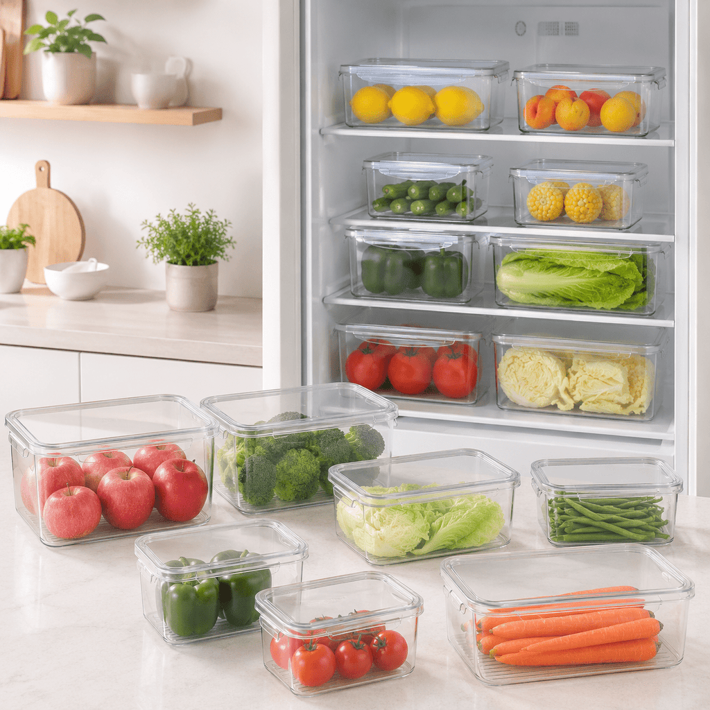 Luma & Home Ultimate Fridge Organisation Set 10-Piece Clear
