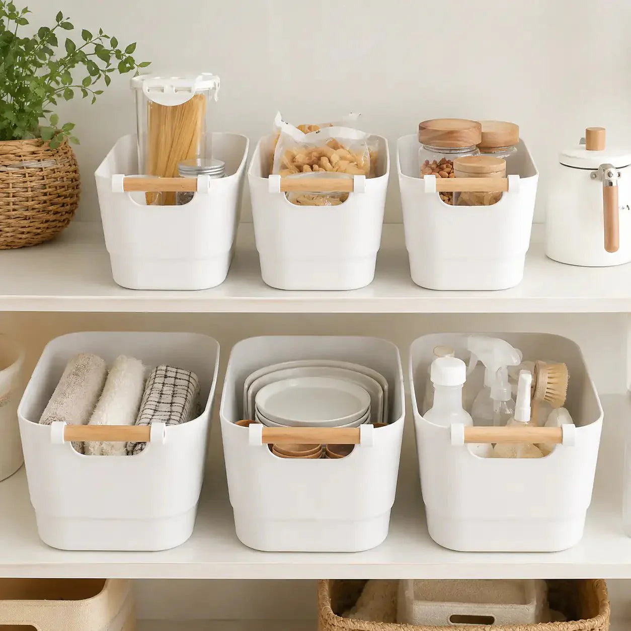Luma & Home 7-Piece Under Sink Storage Basket Set