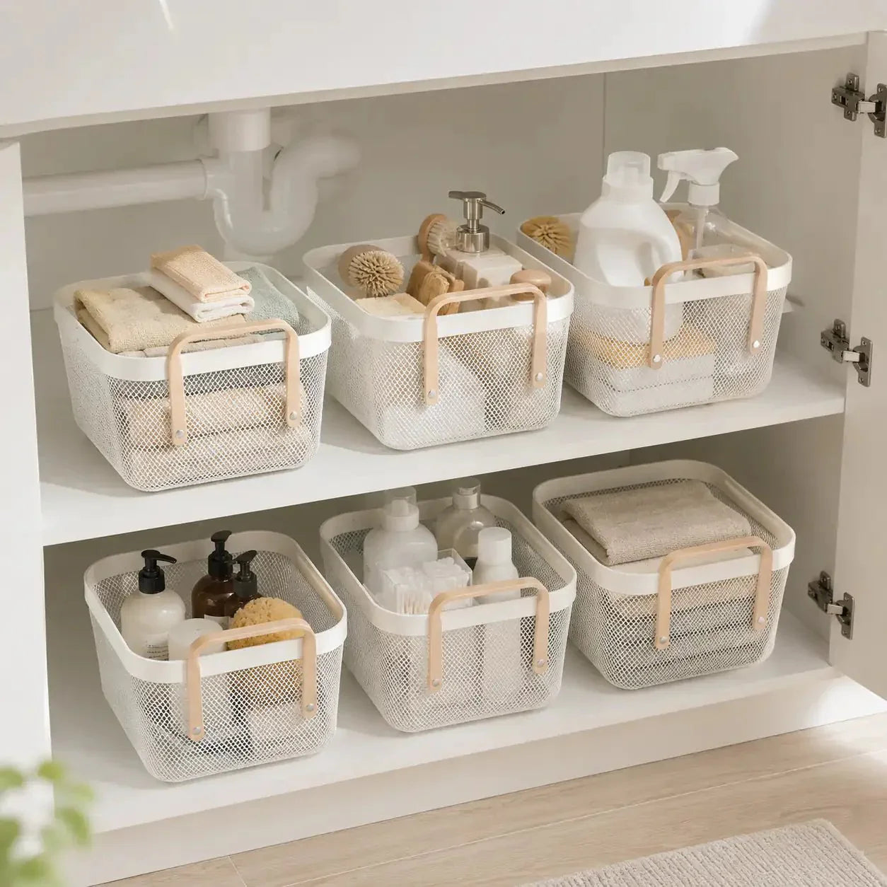 Luma & Home Mesh Storage Basket 6-Piece Set
