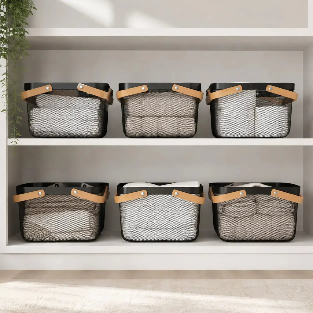 Luma & Home Mesh Storage Basket 6-Piece Set