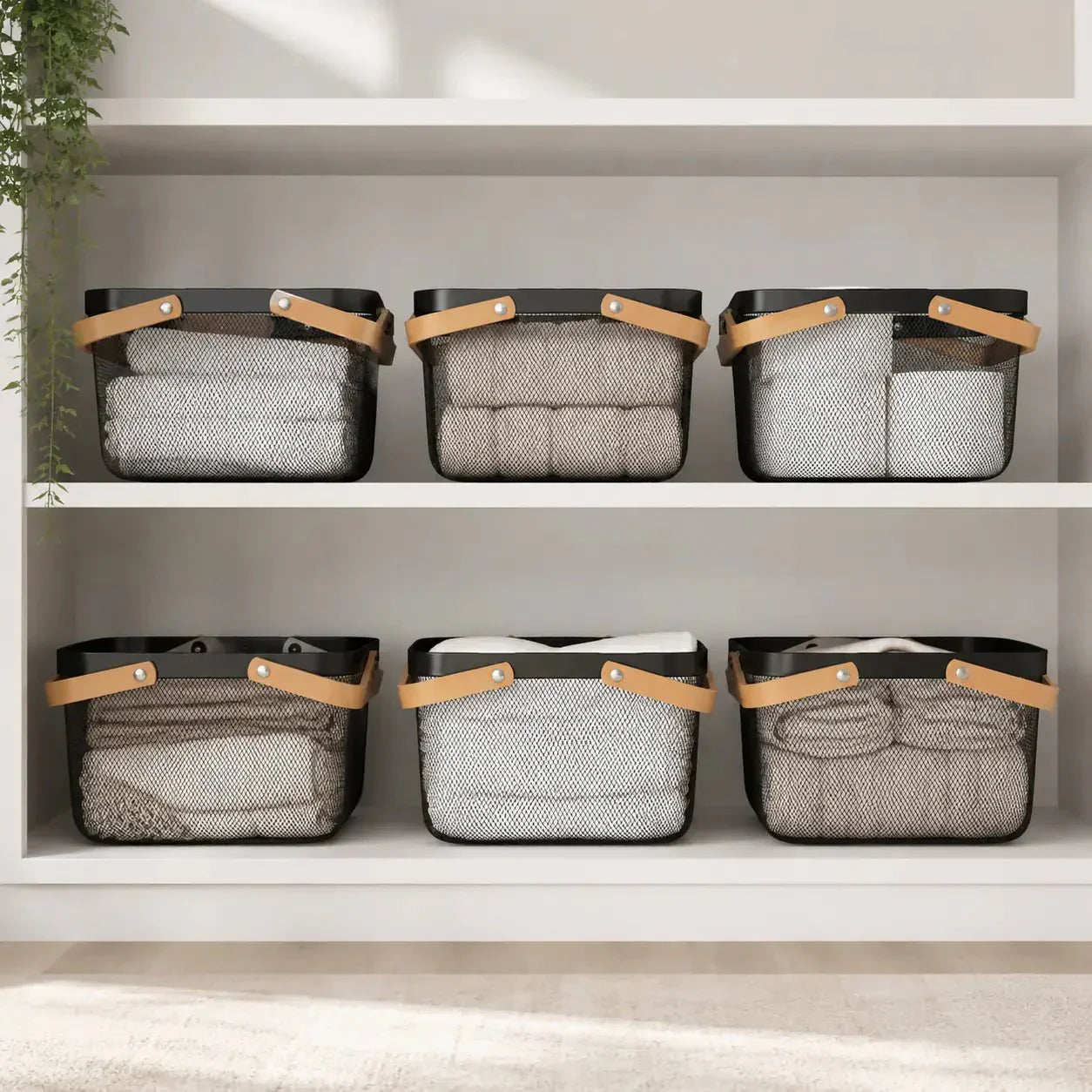 Luma & Home Mesh Storage Basket 6-Piece Set